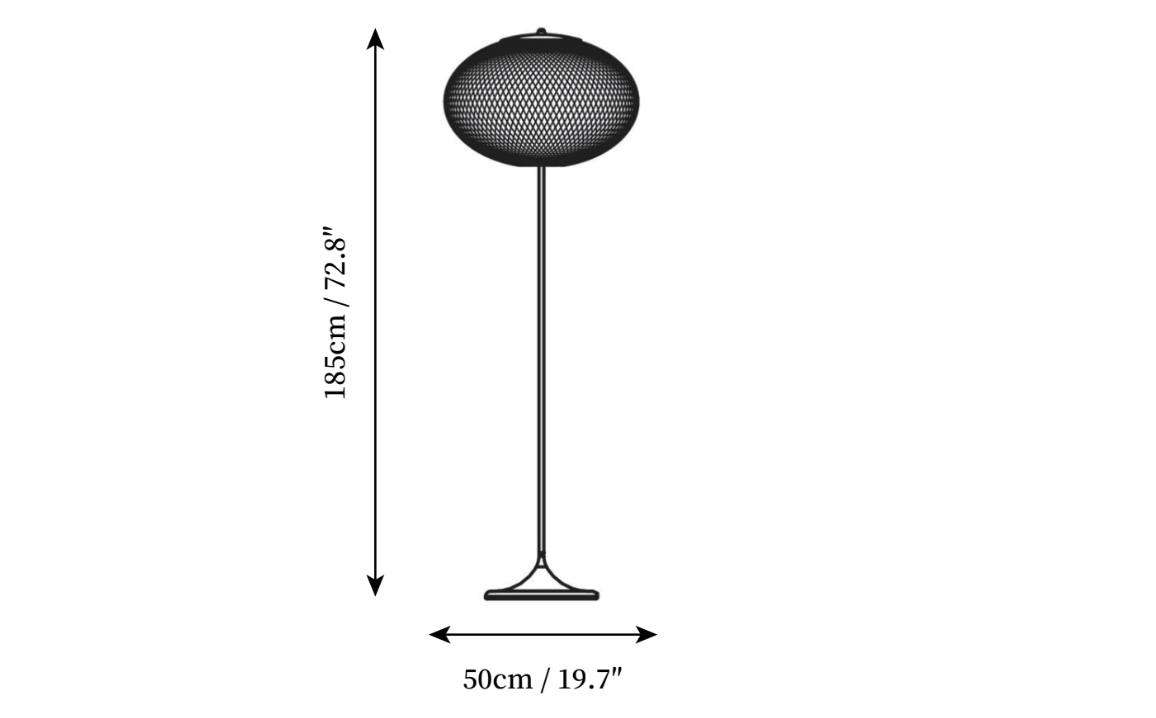 Metallic Meshwork Floor Lamp