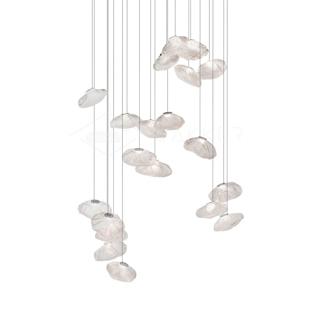 Blown Glass Mesh Pendant Light