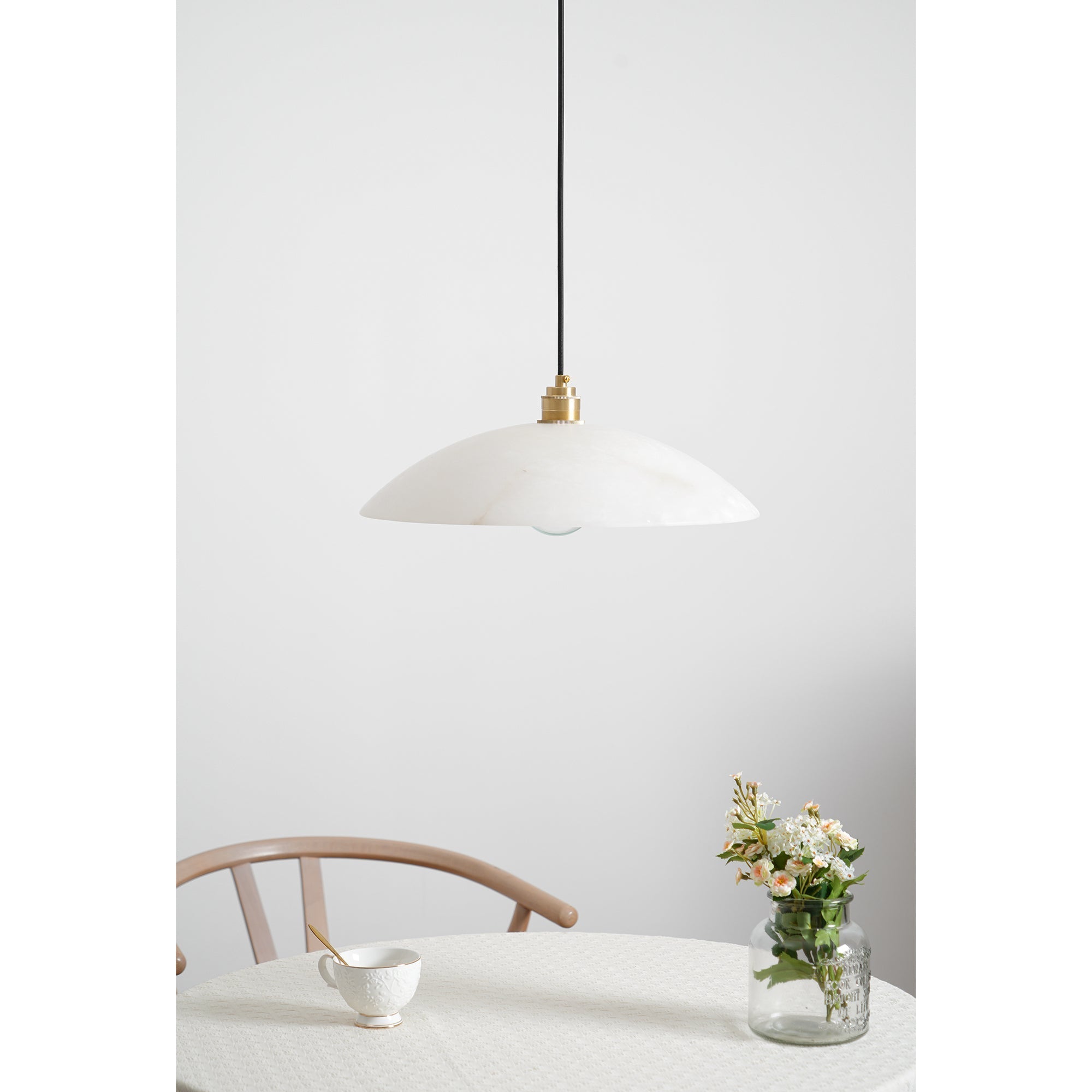 Alabaster Dome Swag Pendant Lamp