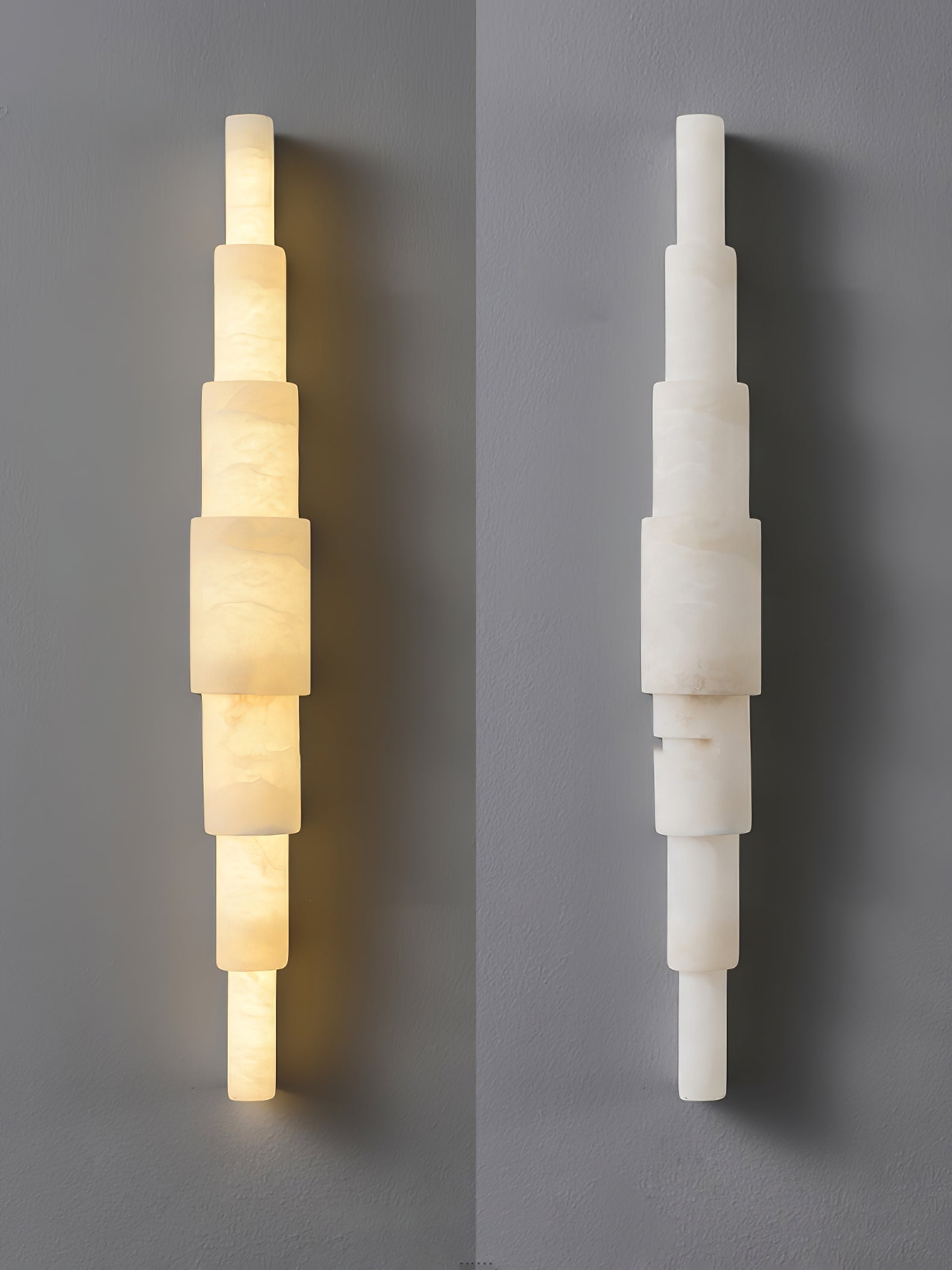 Alba Cascade Alabaster Wall Sconce