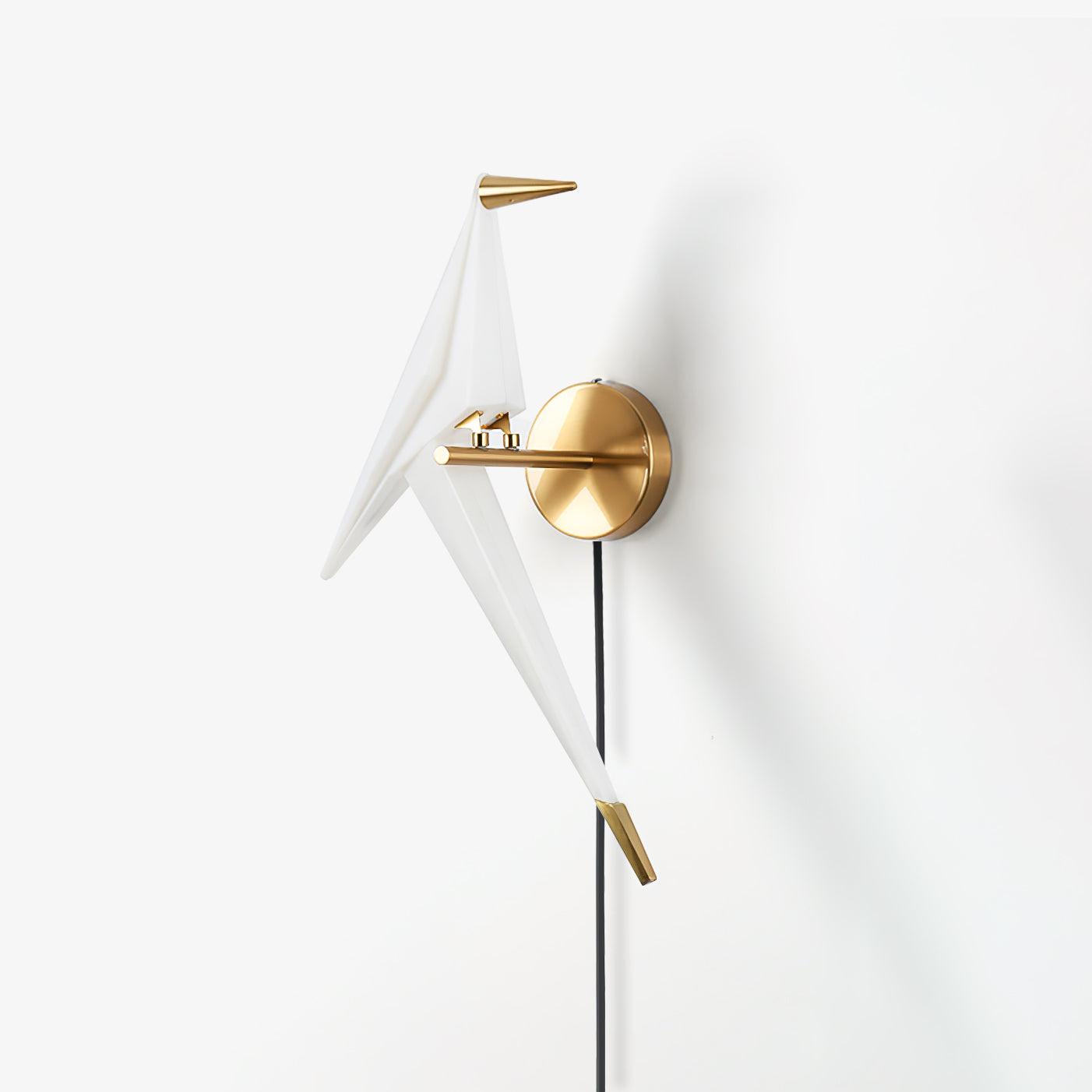 Paper Crane Plug-In Wall Lamp