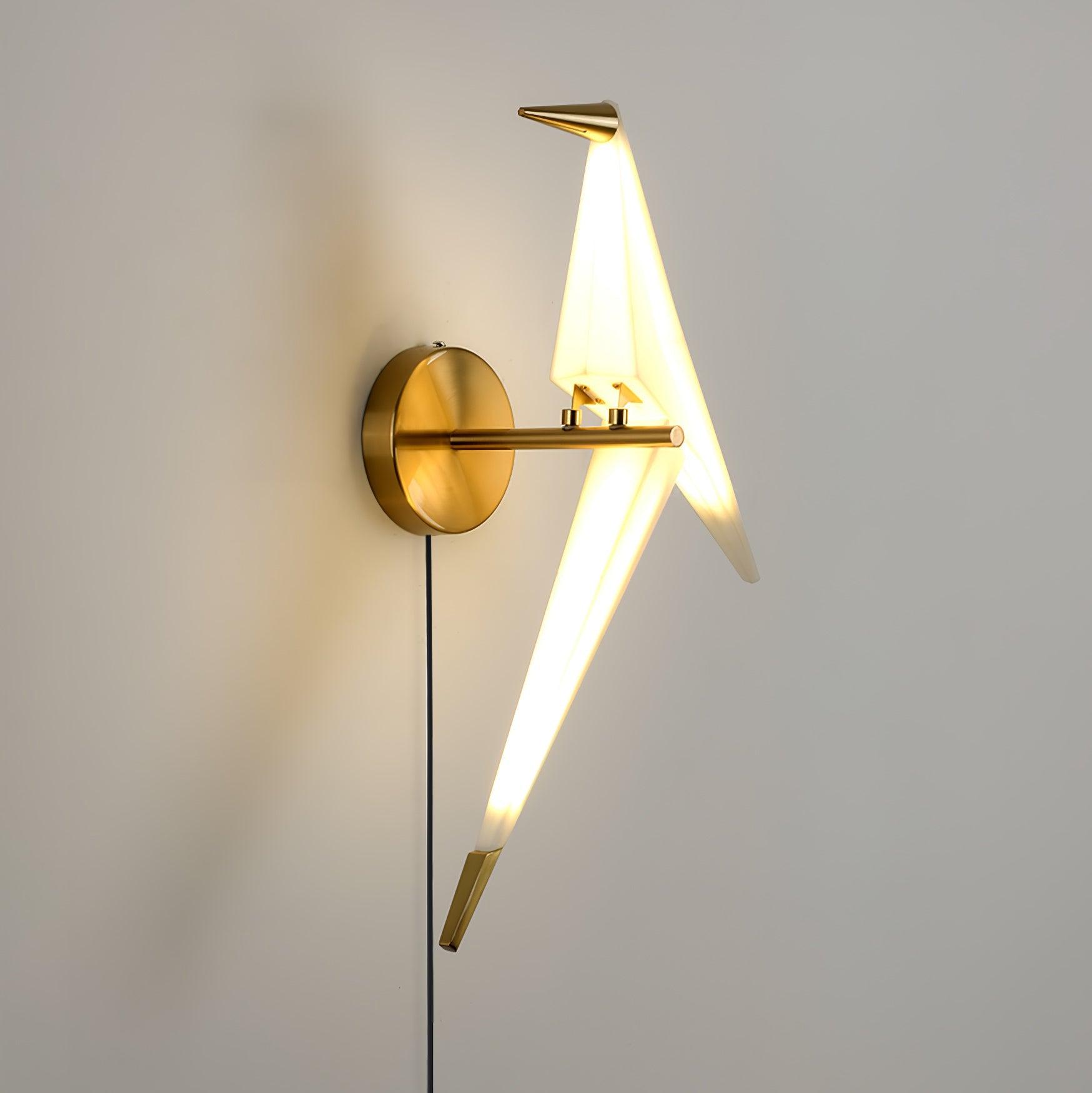 Paper Crane Plug-In Wall Lamp