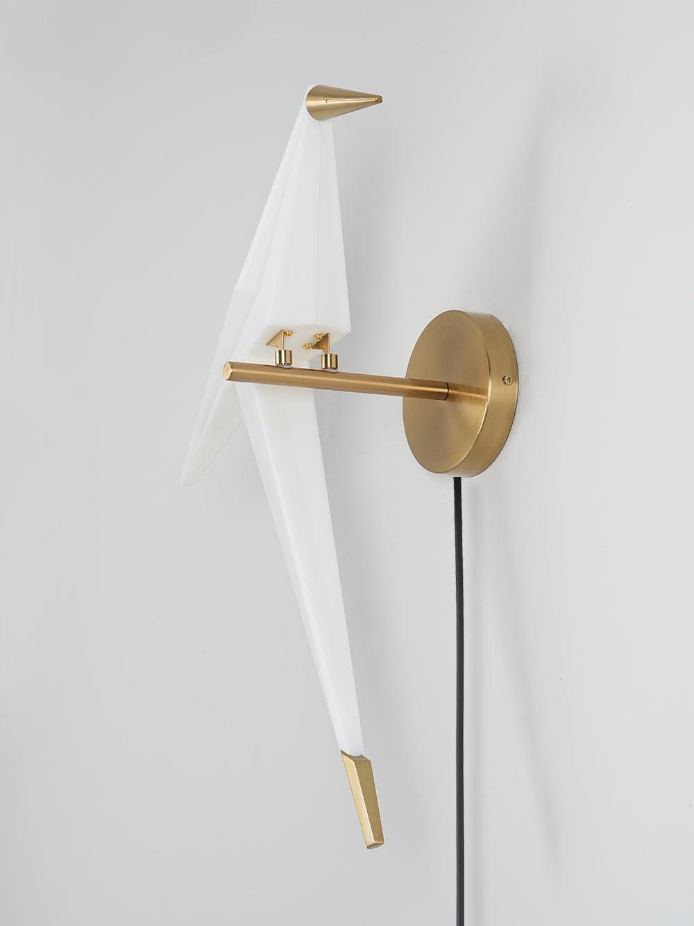 Paper Crane Plug-In Wall Lamp