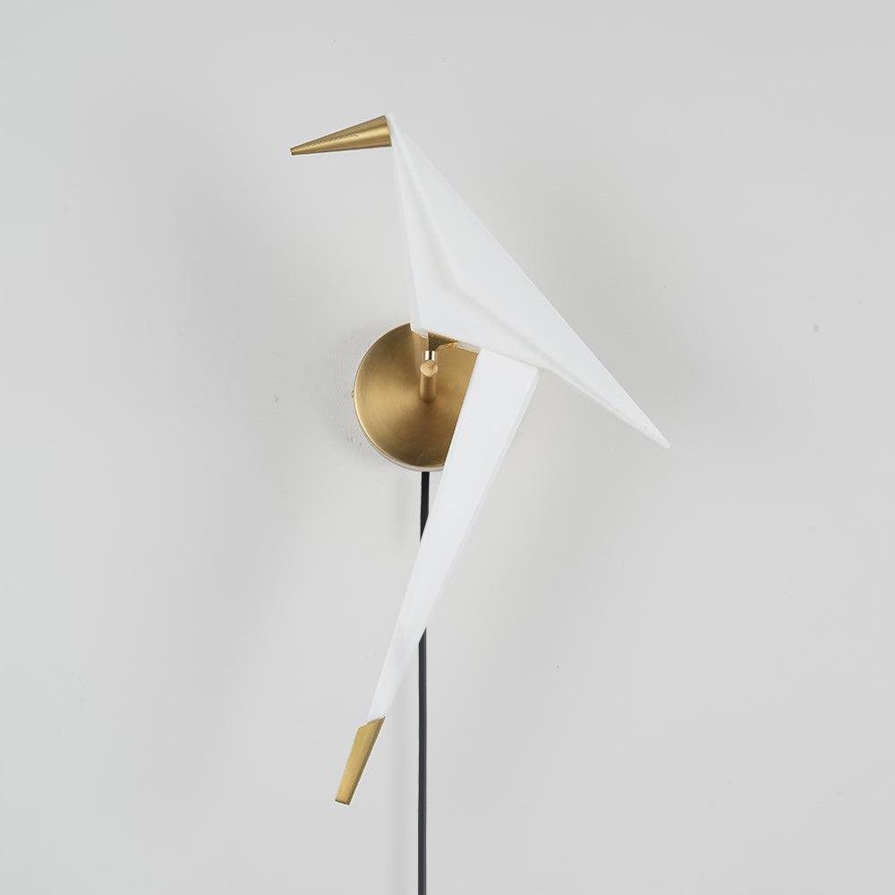 Paper Crane Plug-In Wall Lamp