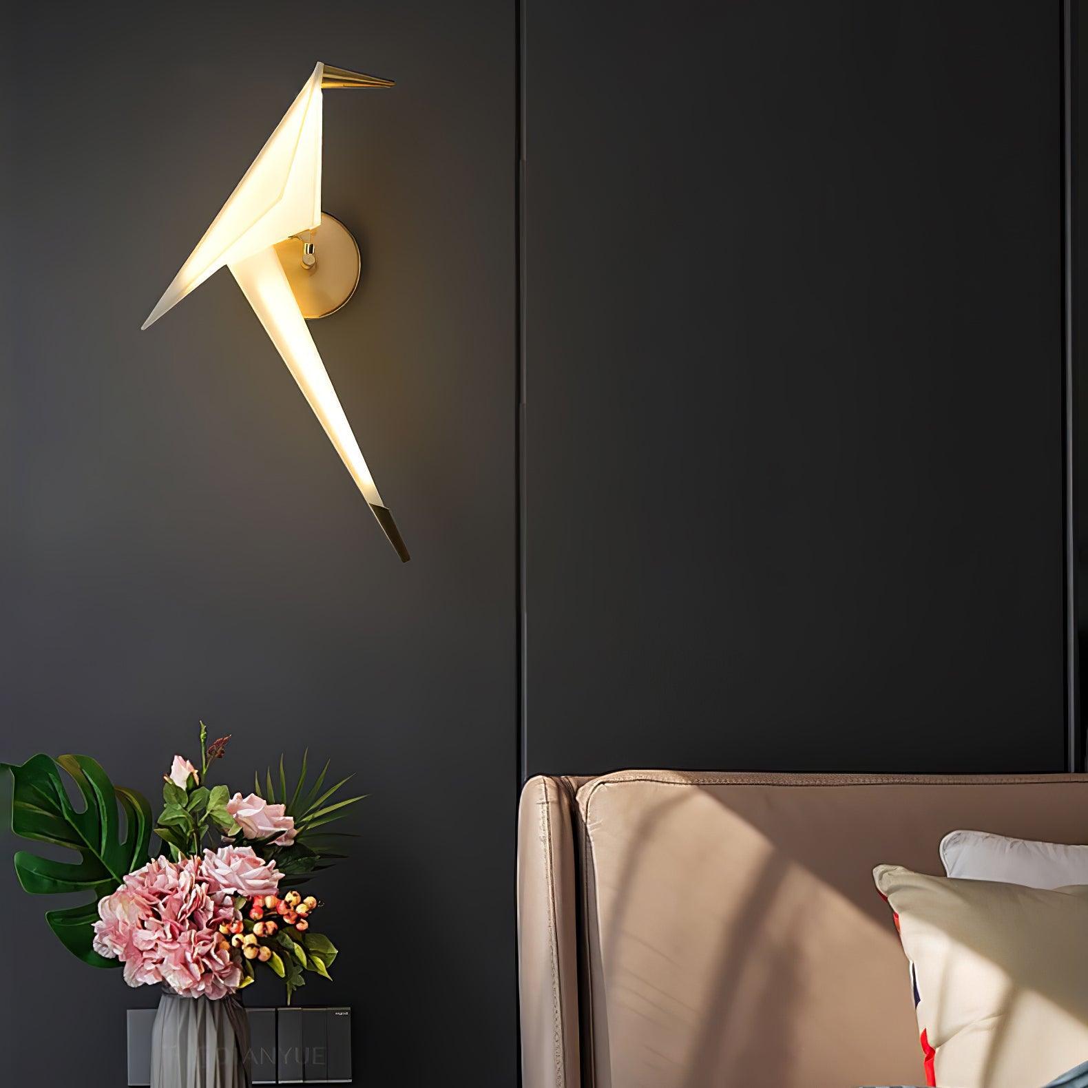 Paper Crane Plug-In Wall Lamp