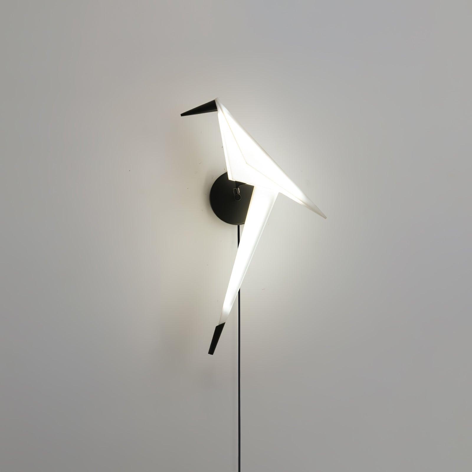 Paper Crane Plug-In Wall Lamp