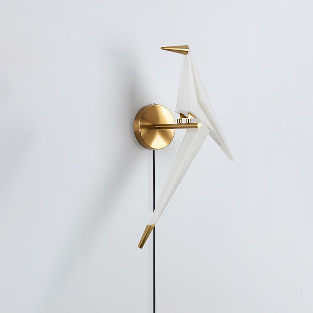 Paper Crane Plug-In Wall Lamp