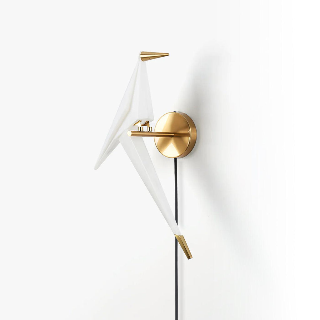 Paper Crane Plug-In Wall Lamp
