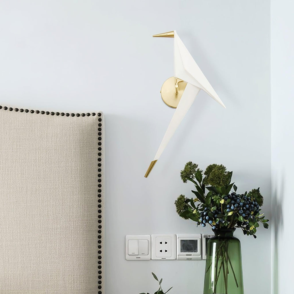 Paper Crane Plug-In Wall Lamp