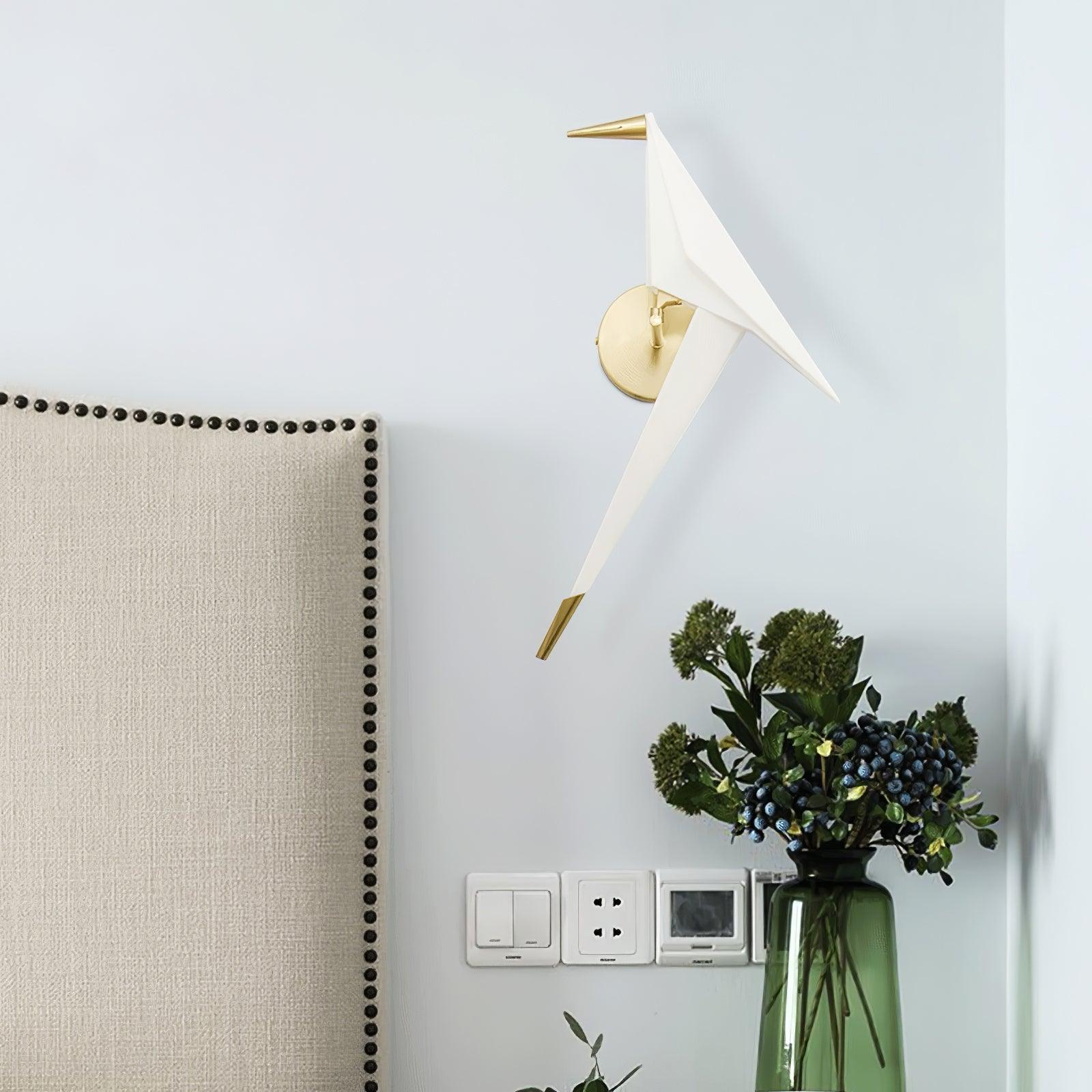 Paper Crane Plug-In Wall Lamp