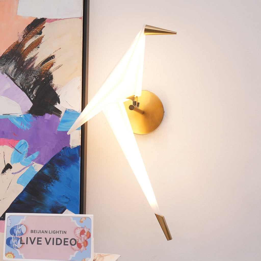 Paper Crane Plug-In Wall Lamp