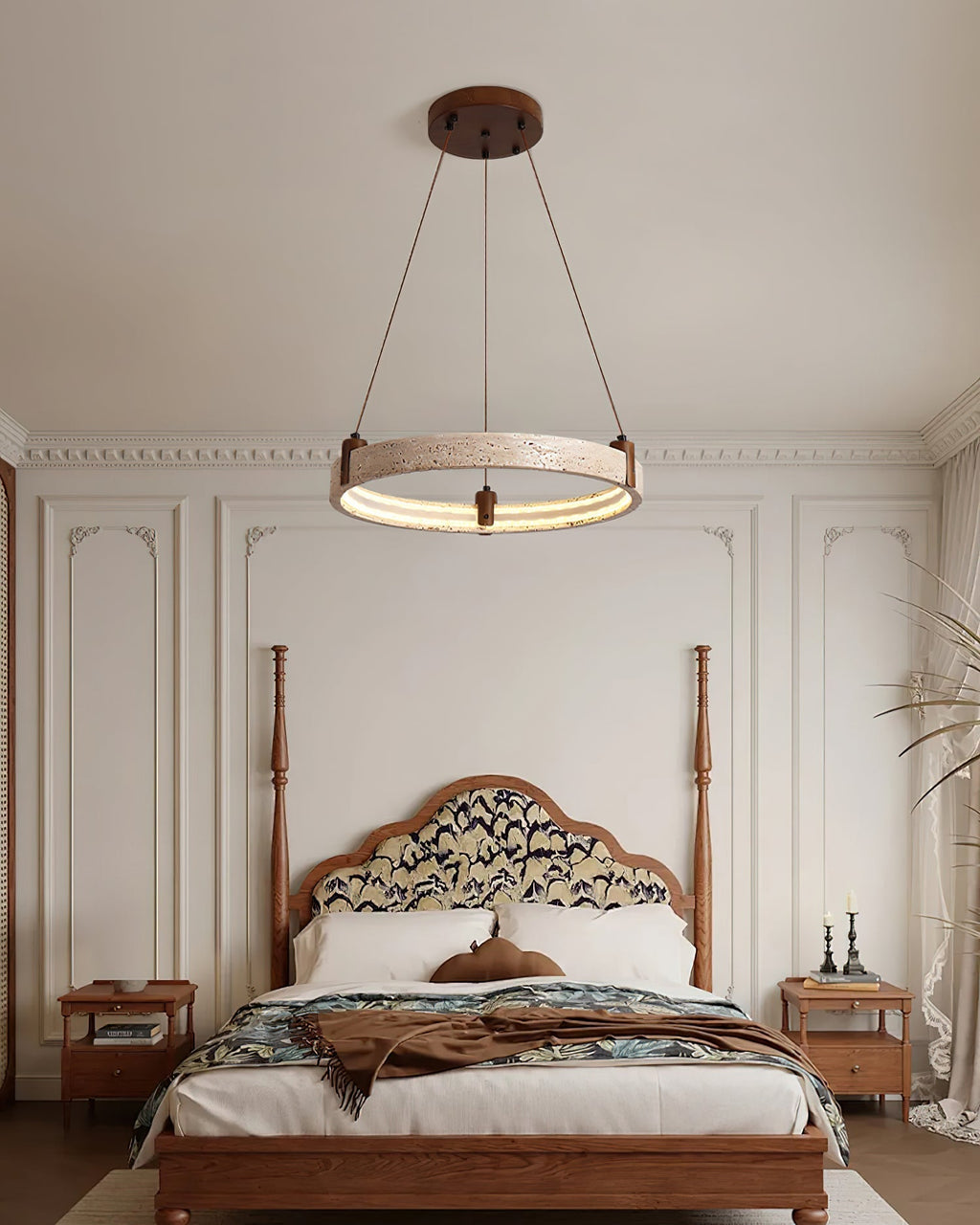 Celestial Orbit Travertine Chandelier