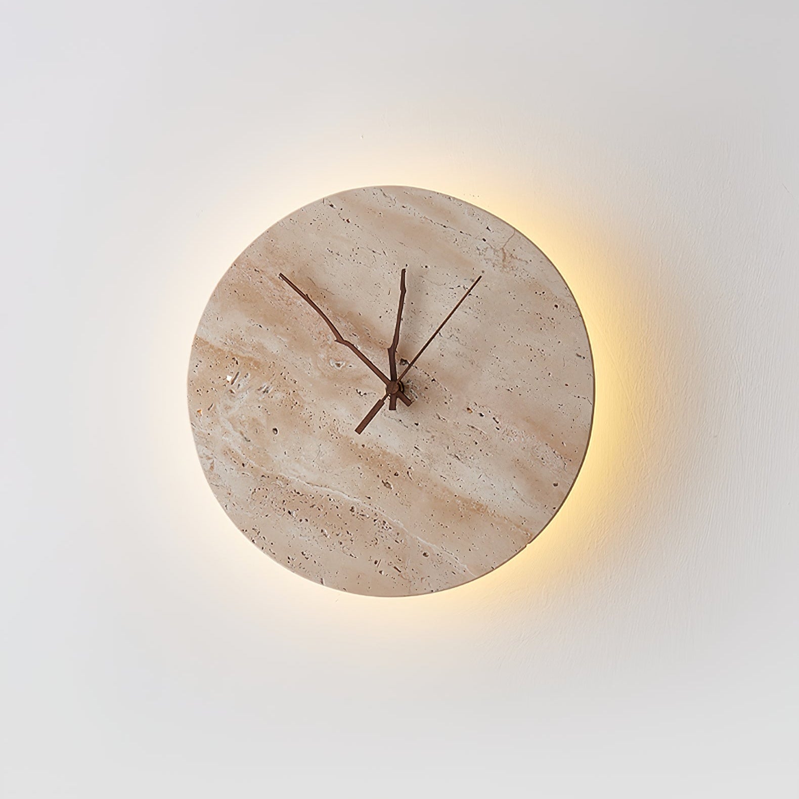 Clock Travertine Wall Lamp