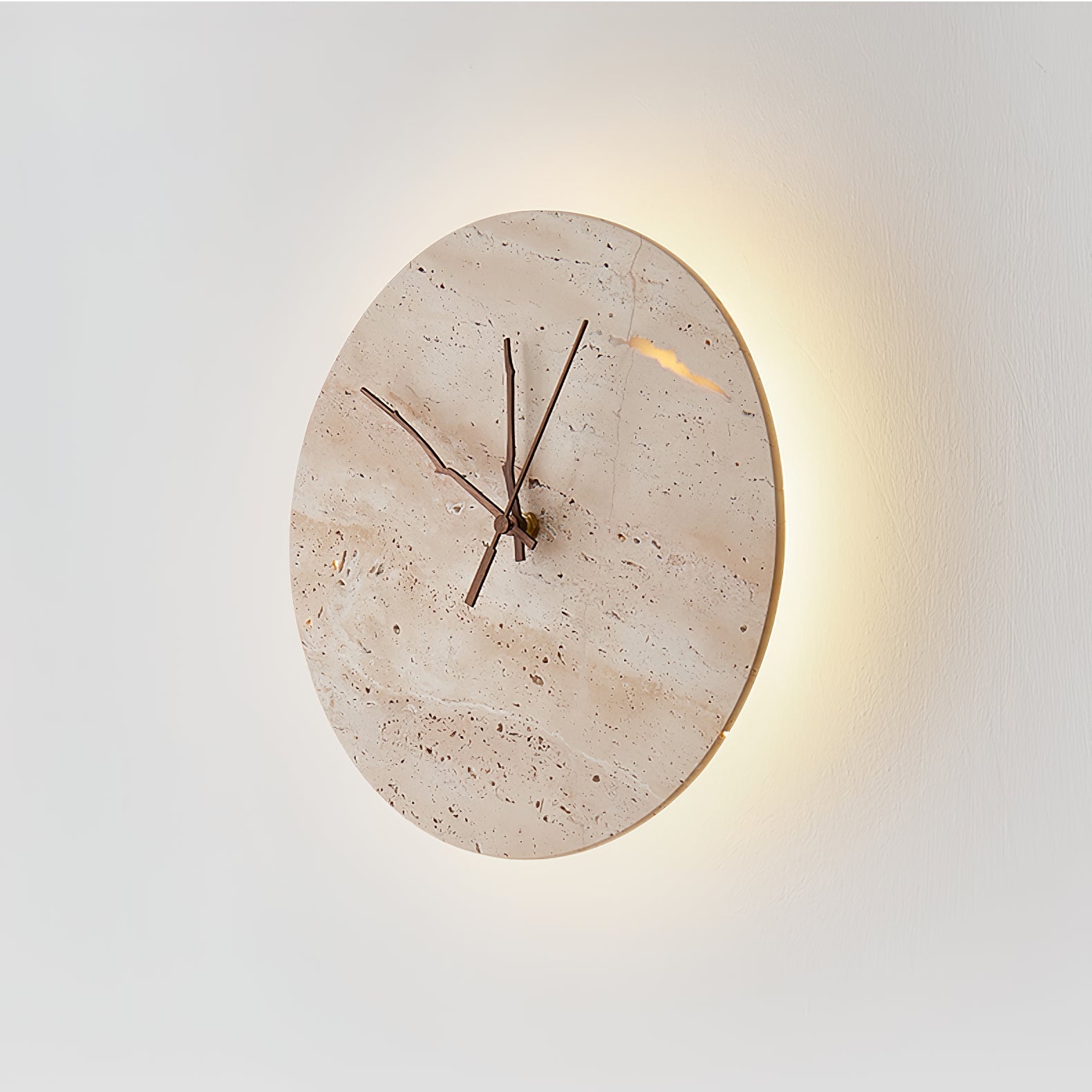 Clock Travertine Wall Lamp