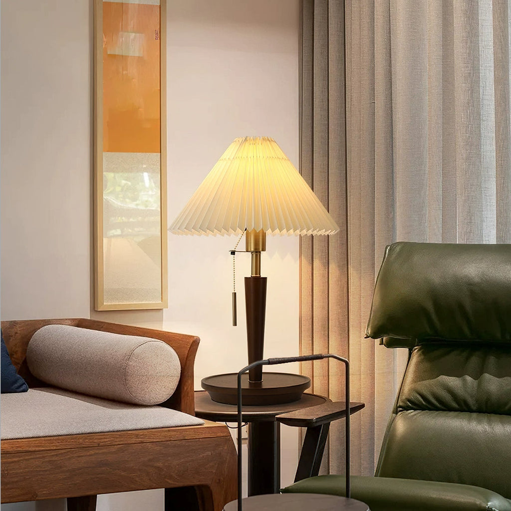 Cone Pleated Fabric Table Lamp