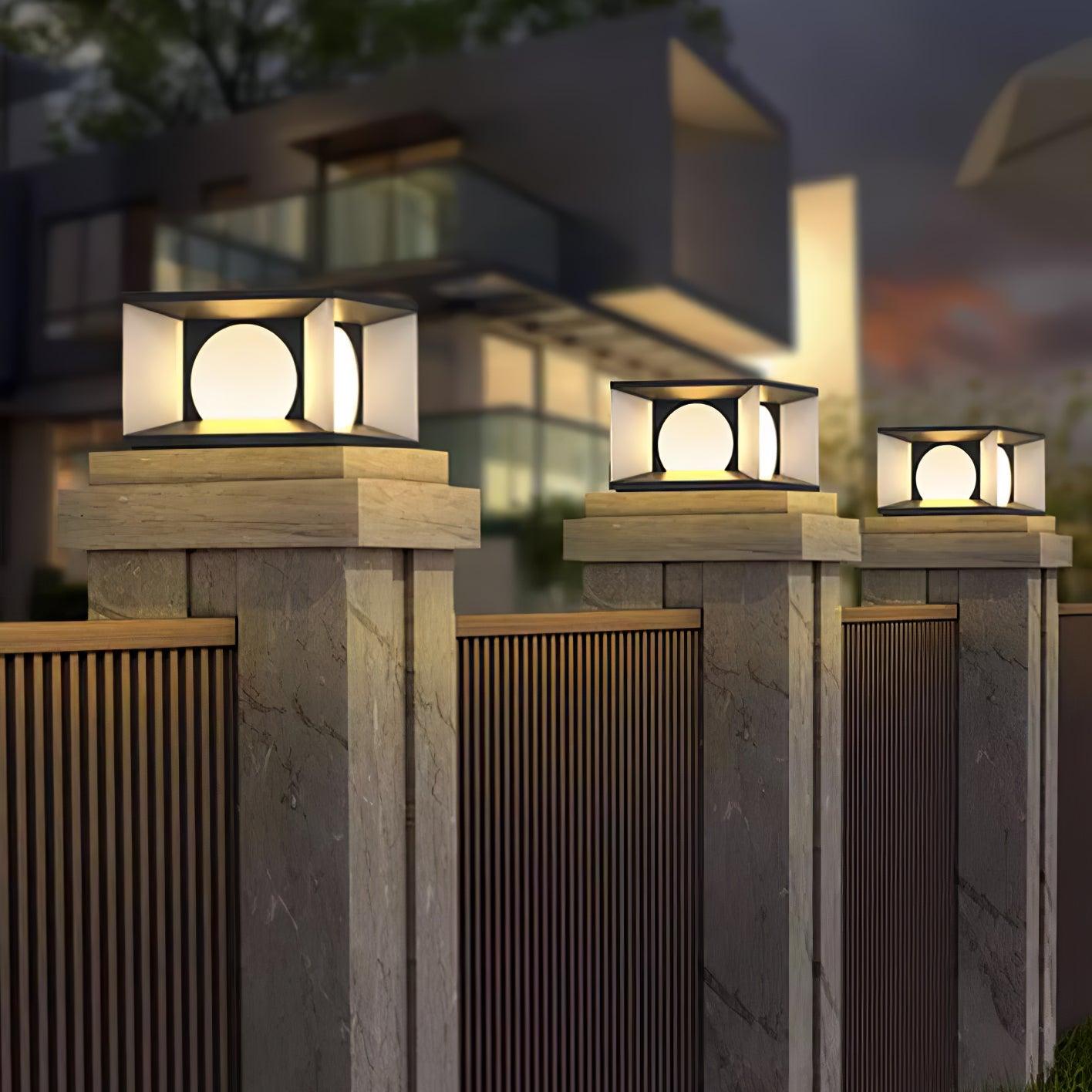 Eclipse Cube Outdoor Post Light