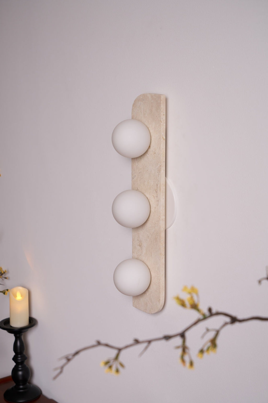 Elysian Travertine Wall Light