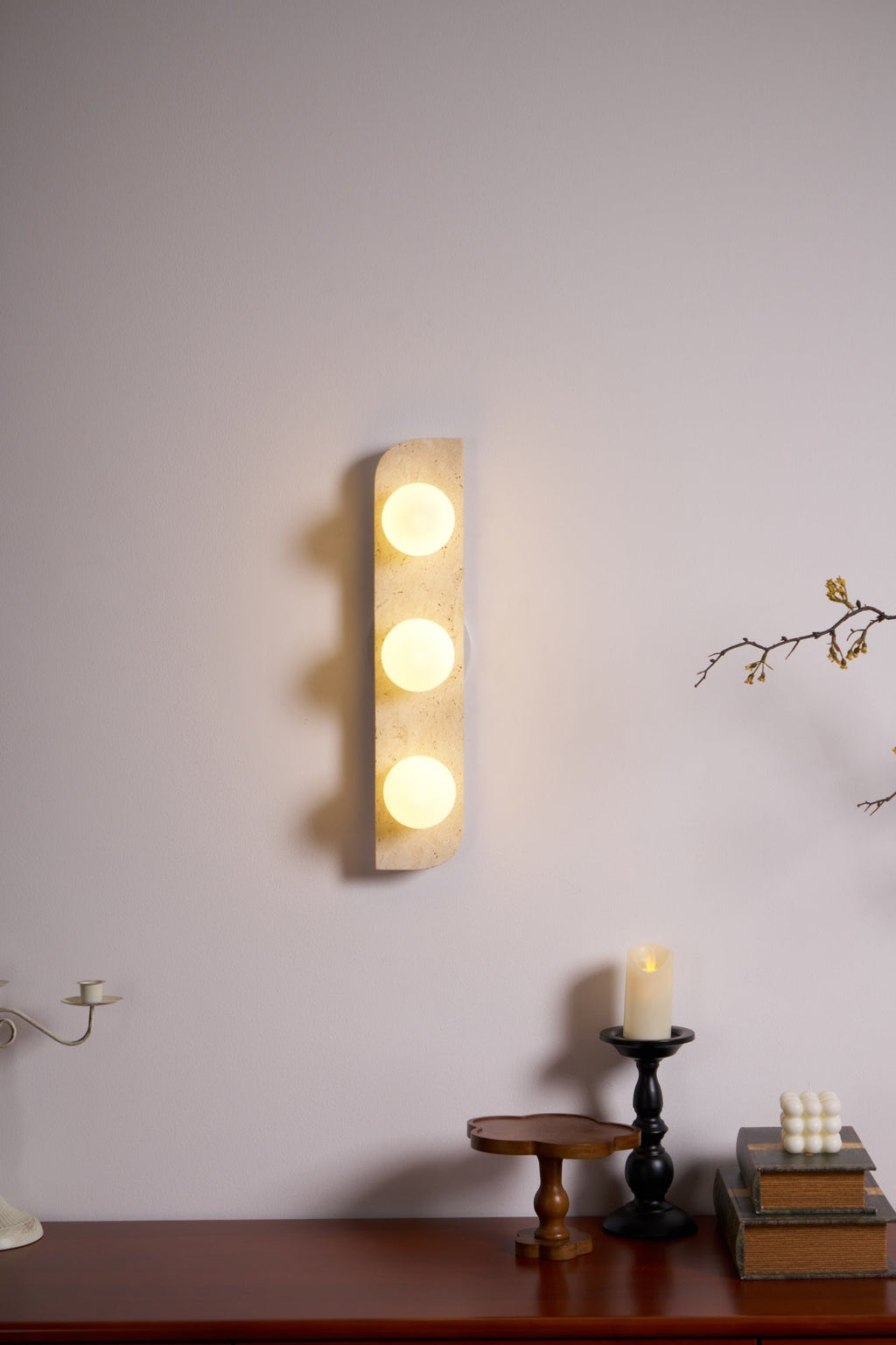 Elysian Travertine Wall Light