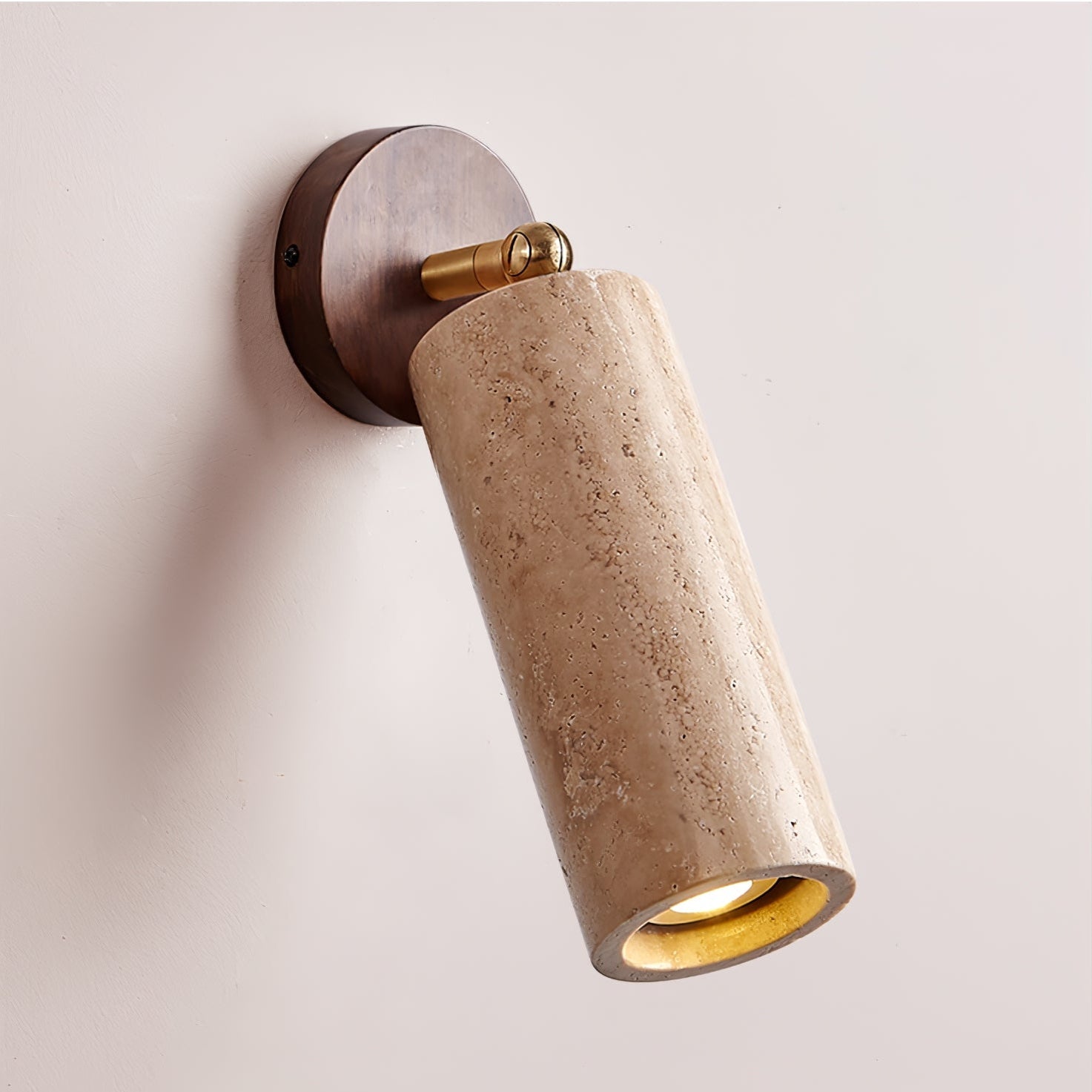 Milo Travertine Wall Spotlight