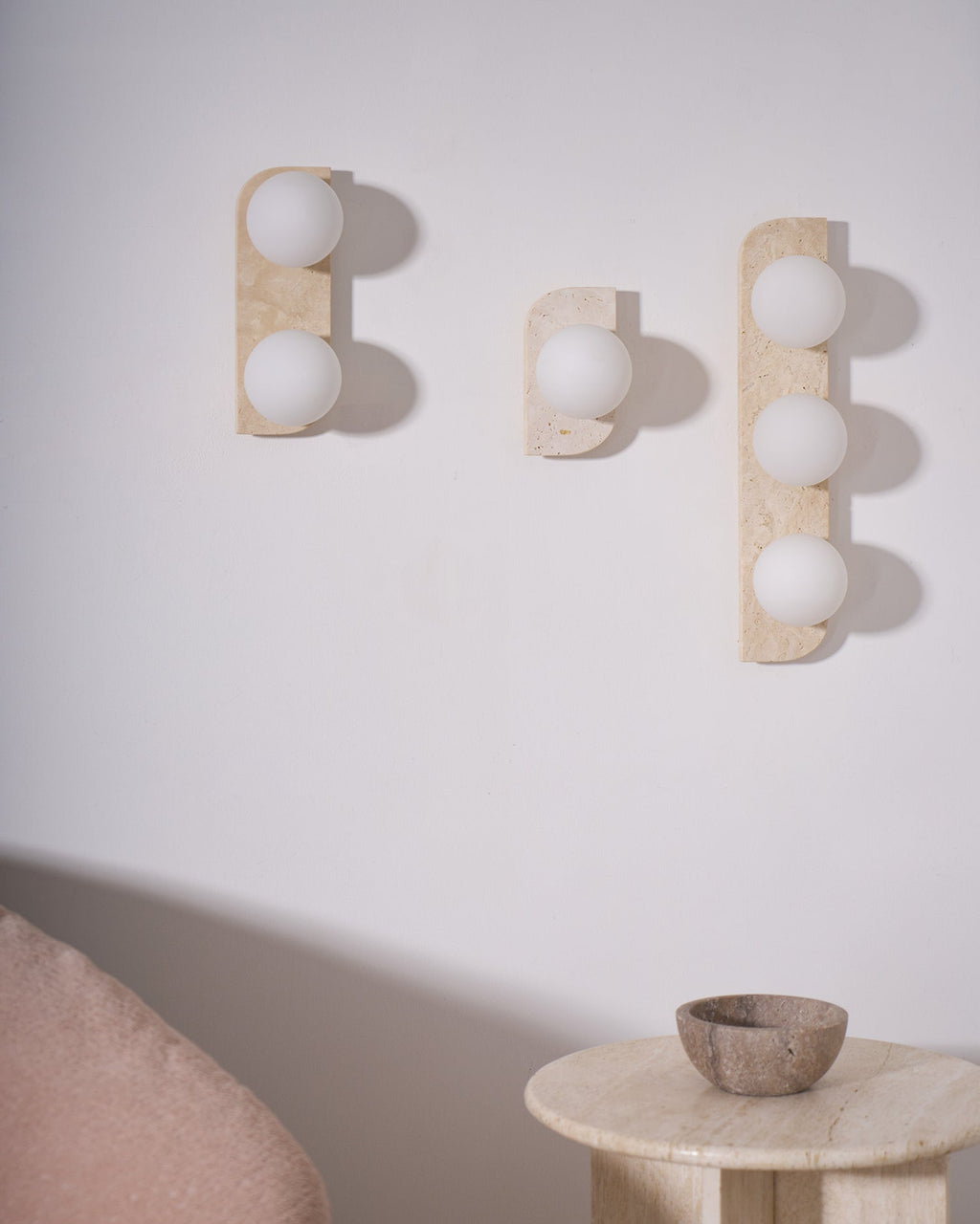 Elysian Travertine Wall Light