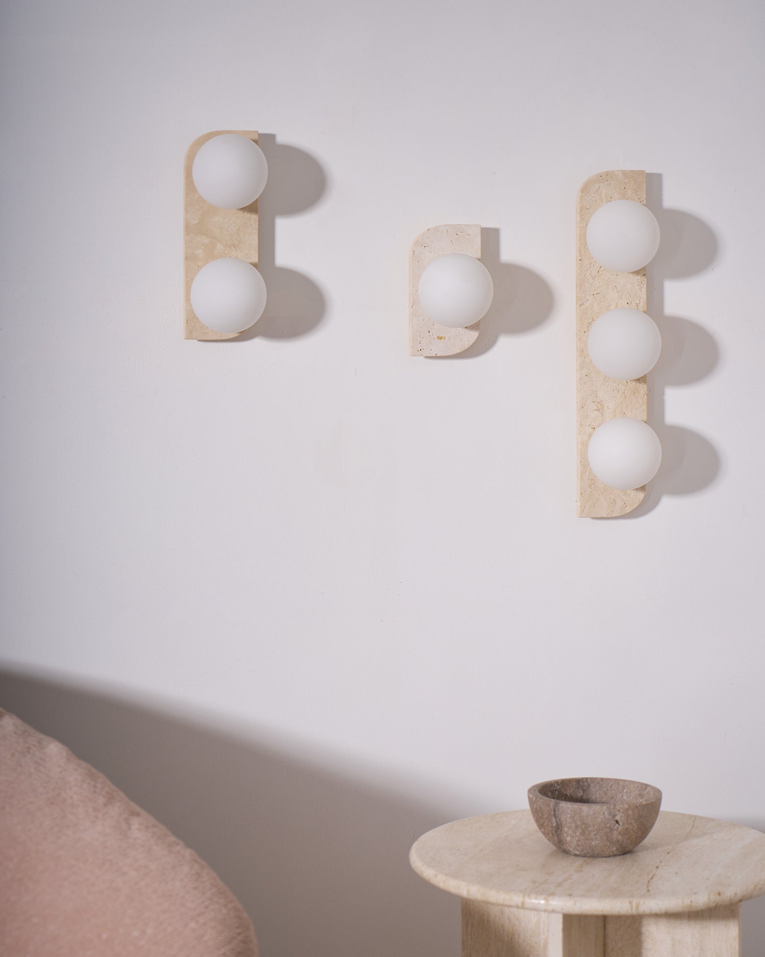 Elysian Travertine Wall Light