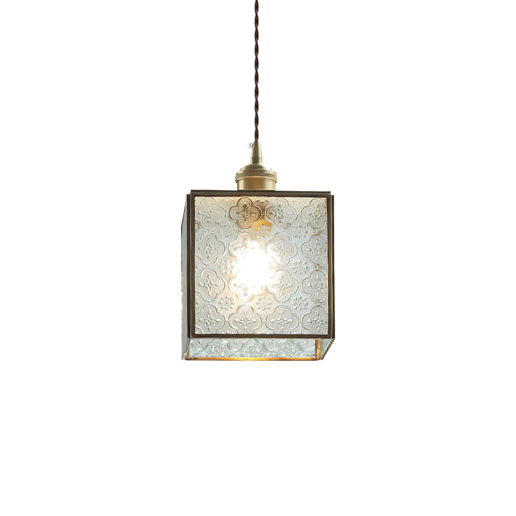 Patterned Glass Pendant Lamp