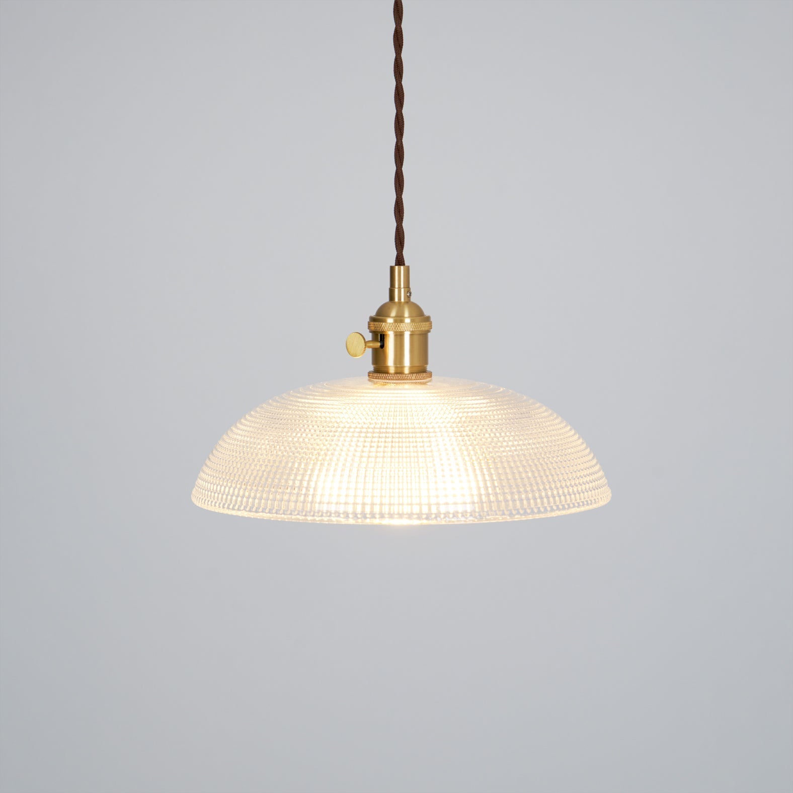Ribbed Spiral Pendant Swag Light