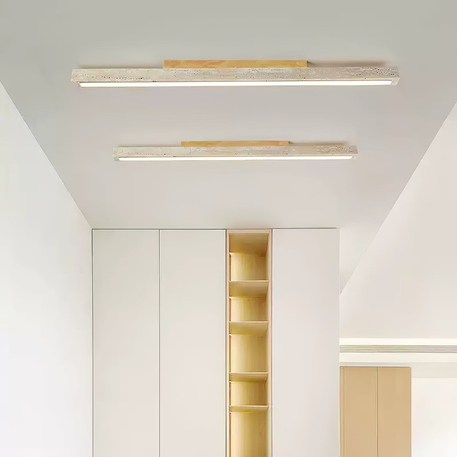 Travertine Column Ceiling Light