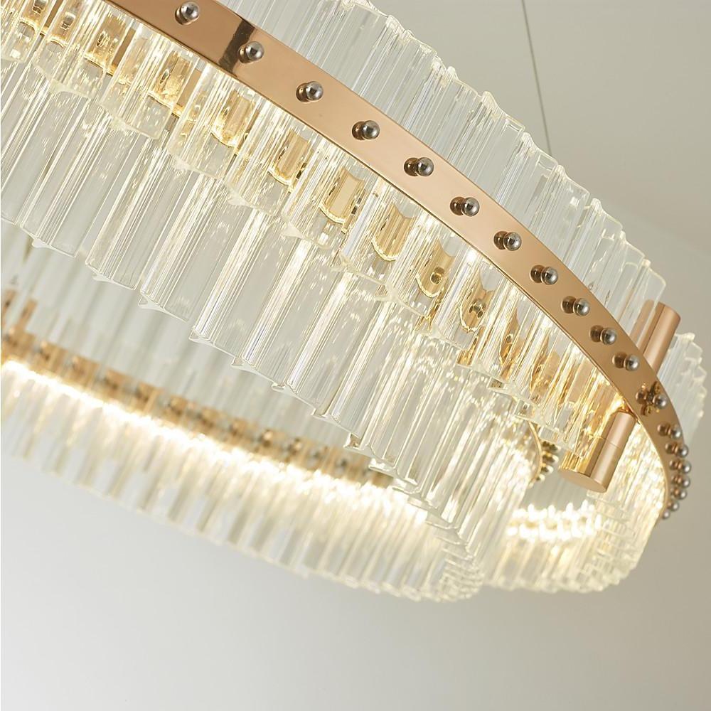 Modern Luxury Dozens of Crystal Chandelier Gold LED Lighting