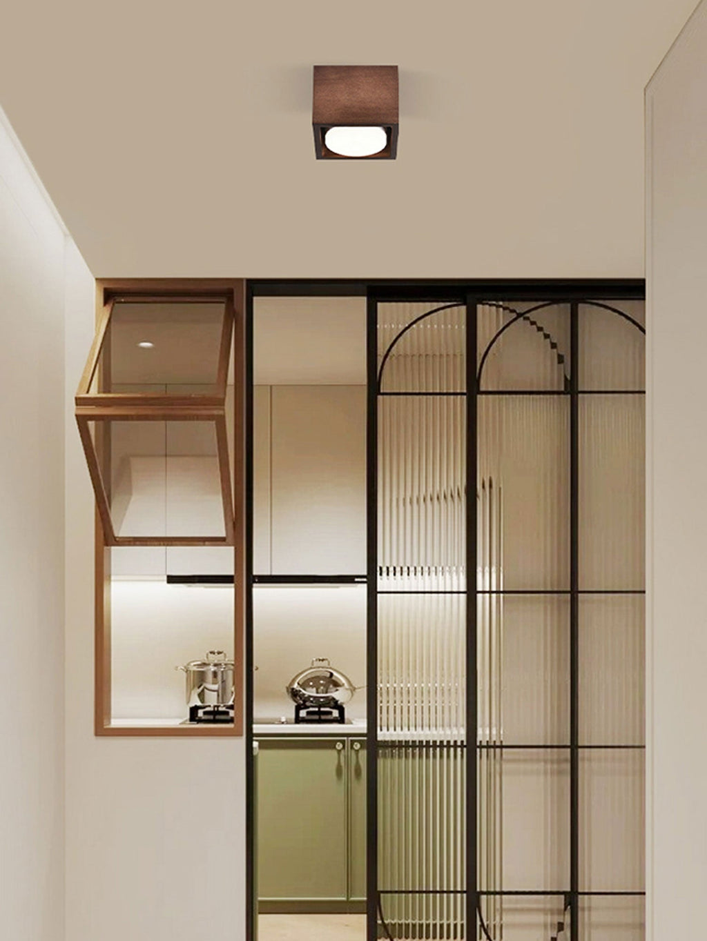 Cobra Wood Ceiling Light
